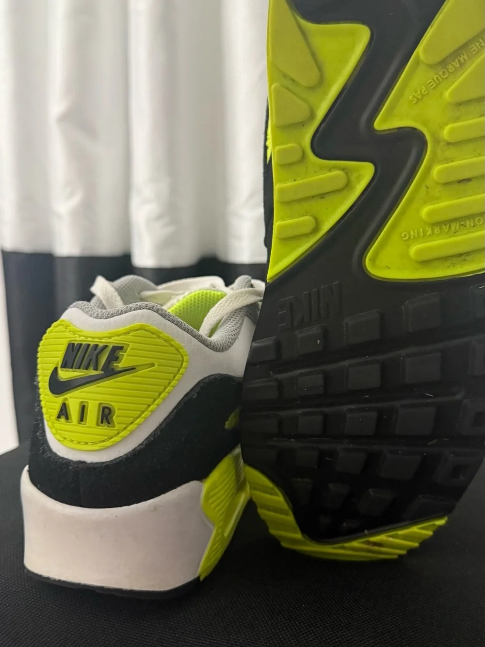 Nike Kids Gray White and Volt Accent Sneakers